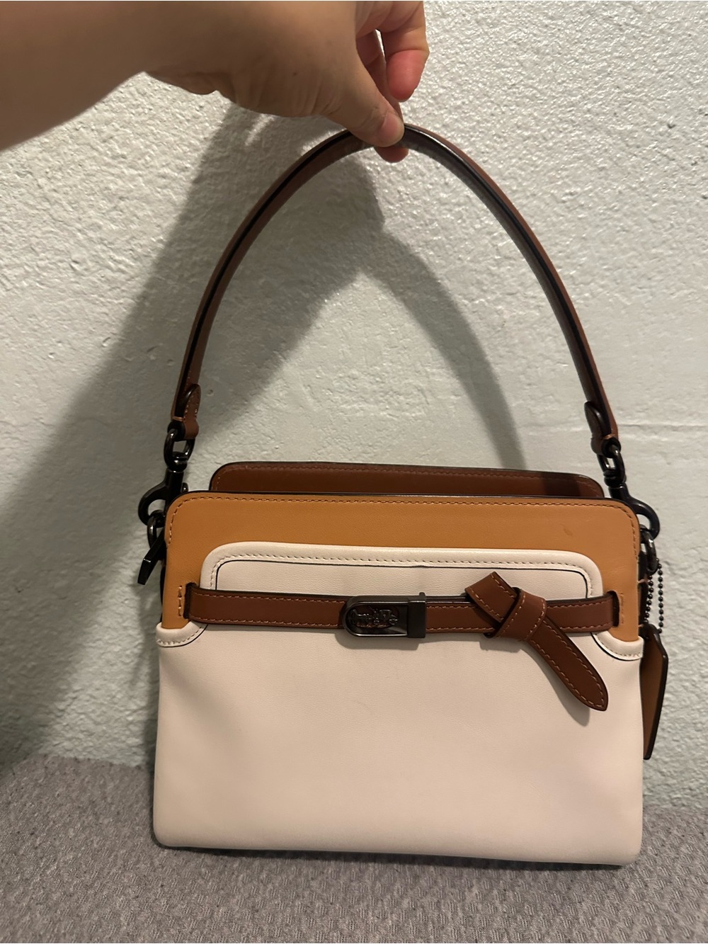 Coach C2586 Tate Carryall in Colorblock Chalk Natural Multi Shoulder Bag